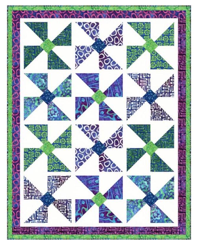 Fabric Cafe Bold in Bloom Quilt Pattern - fat quarter pattern