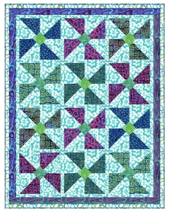 Fabric Cafe Bold in Bloom Quilt Pattern - fat quarter pattern