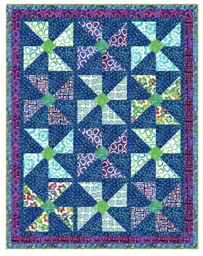 Fabric Cafe Bold in Bloom Quilt Pattern - fat quarter pattern