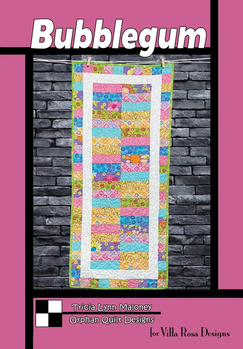 Villa Rosa Designs Bubblegum Quilt pattern - quilt pattern - villa rosa - jellyroll pattern - tablerunner pattern