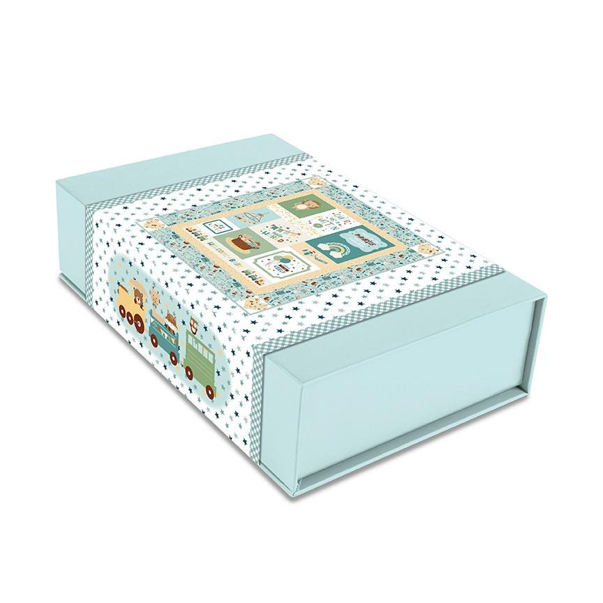 PREORDER Cute As A Button Boy Panel Kit - Baby quilt kit - Wallhanging quilt kit