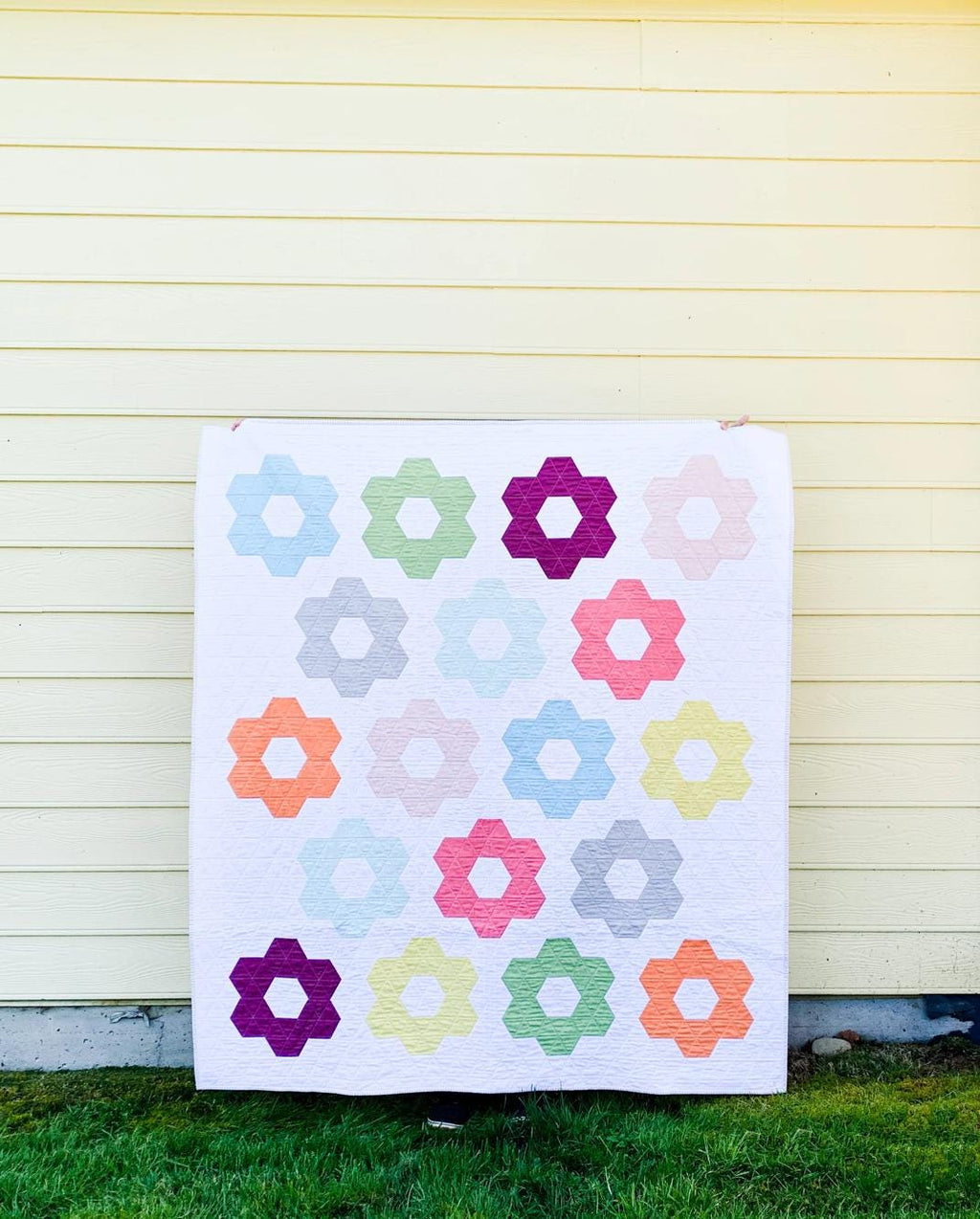 Cotton and Joy Fran Gulick Hexie Blooms Quilt Pattern