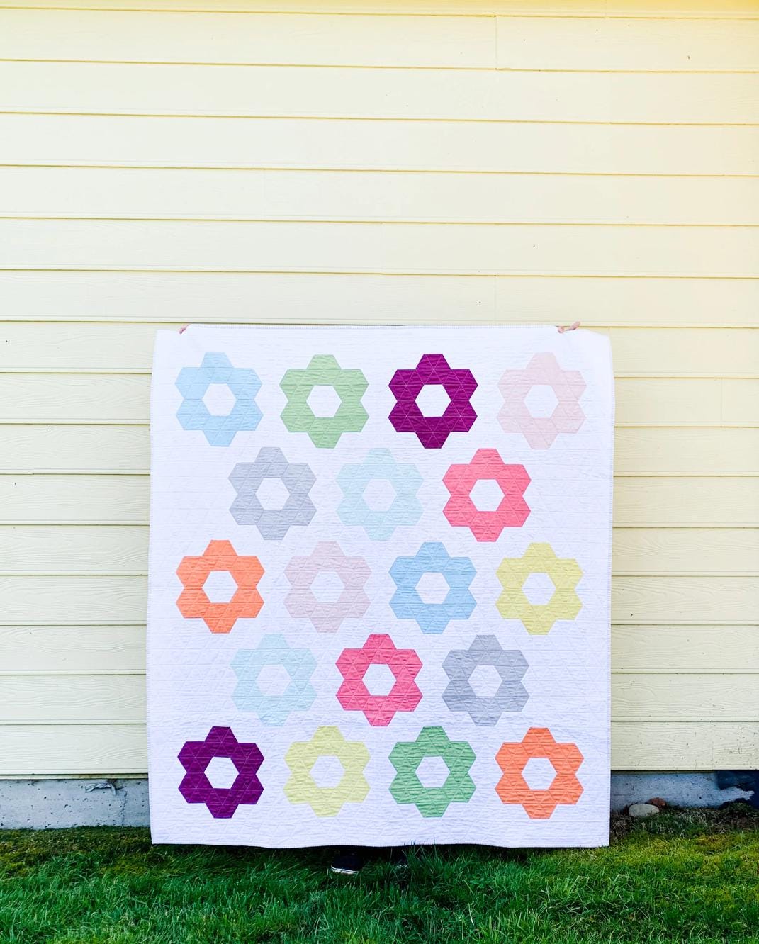 Cotton and Joy Fran Gulick Hexie Blooms Quilt Pattern