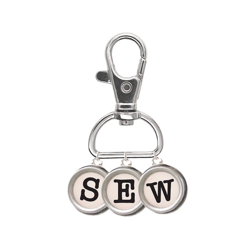 PREORDER Lori Holt Enamel Happy Sew Typewriter Keys Charm  - Typewriter Keys Charm - Lori Holt Type / Ography