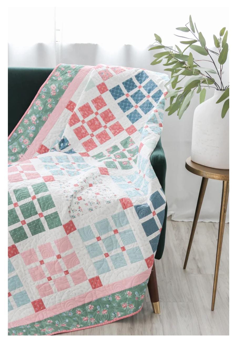 Amy Smart Prep School Picnic Quilt Pattern - layer cake pattern - beginner quilt pattern