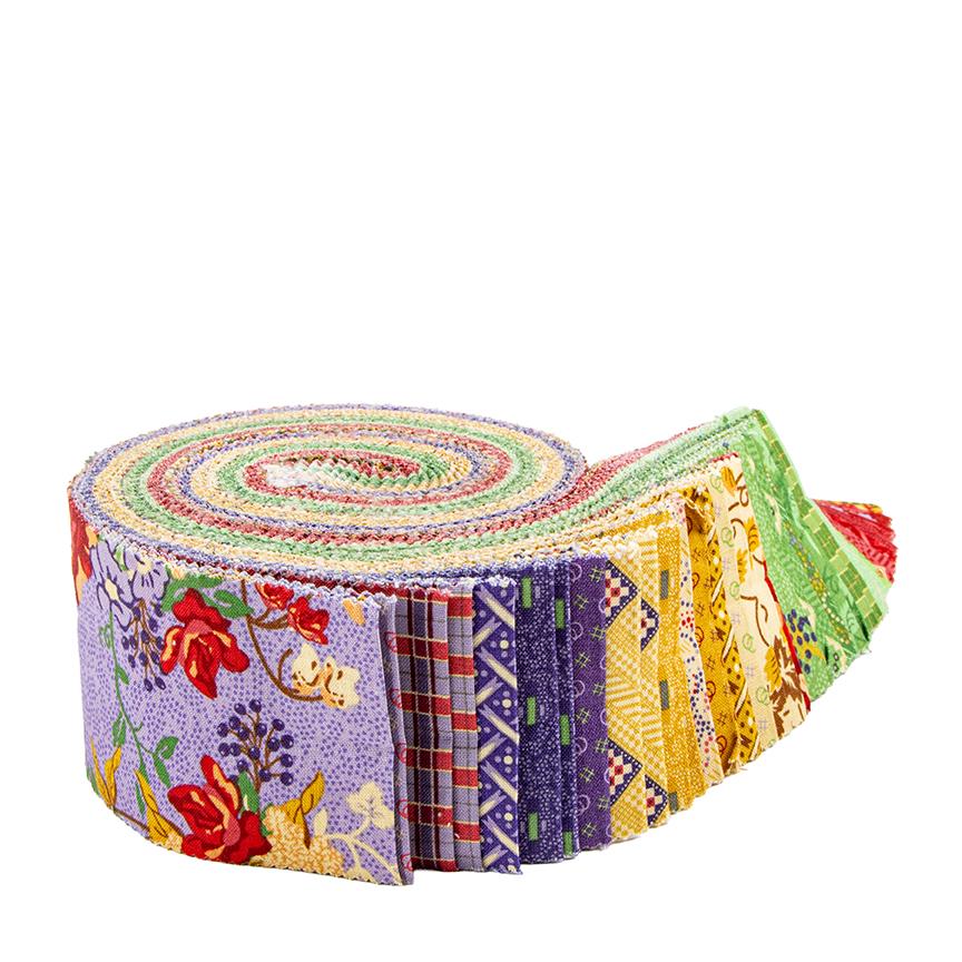 IN STOCK Riley Blake Vera’s Garden Rolie Polie - 2.5 inch strips - quilting jelly rolls - floral jelly roll - fall fabric