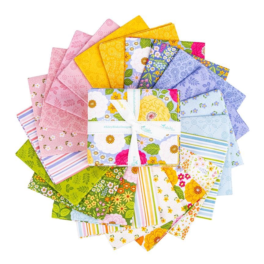IN STOCK Riley Blake Lil Darlin Fat Quarter Bundle - floral fabric - floral Fat Quarters - Riley Blake fat quarter Bundle -
