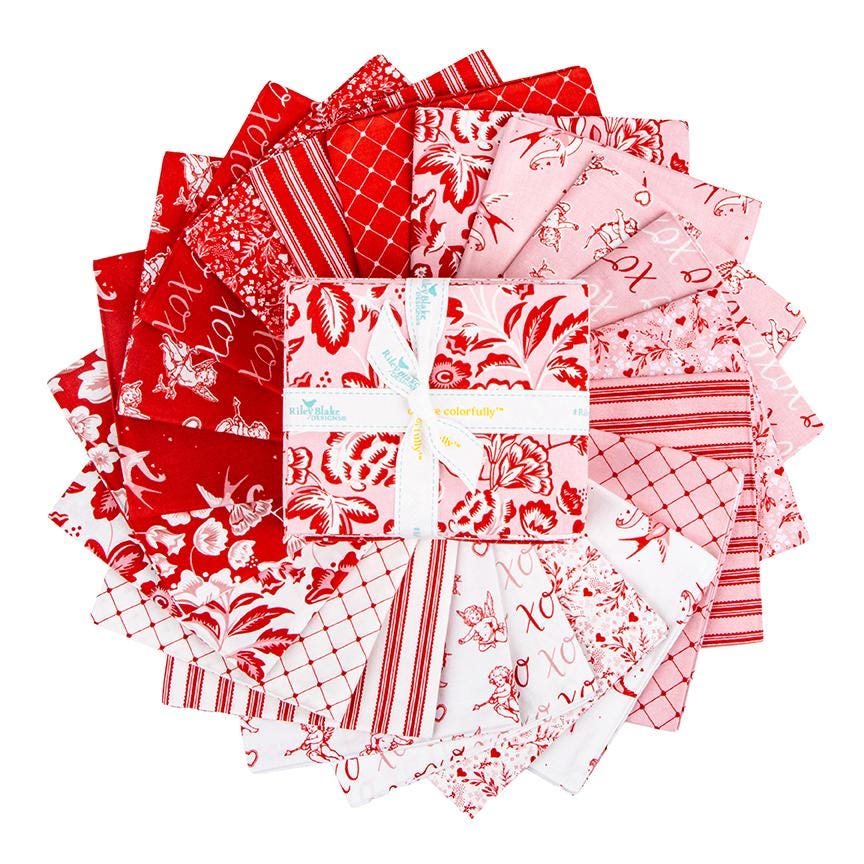 PREORDER Riley Blake Letters to Cupid Fat Quarter Bundle - Valentine Fat Quarters - Riley Blake fat quarter Bundle -
