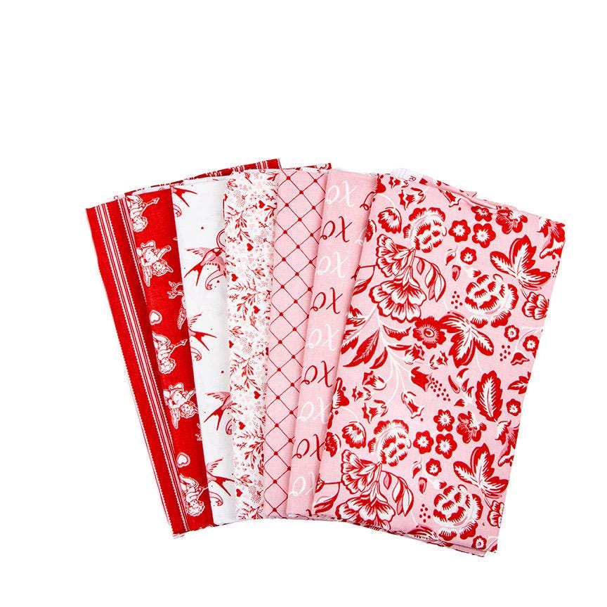 PREORDER Riley Blake Letters to Cupid  Mini Fat Quarter Bundle - Valentine Fat Quarters - Riley Blake fat quarter Bundle -