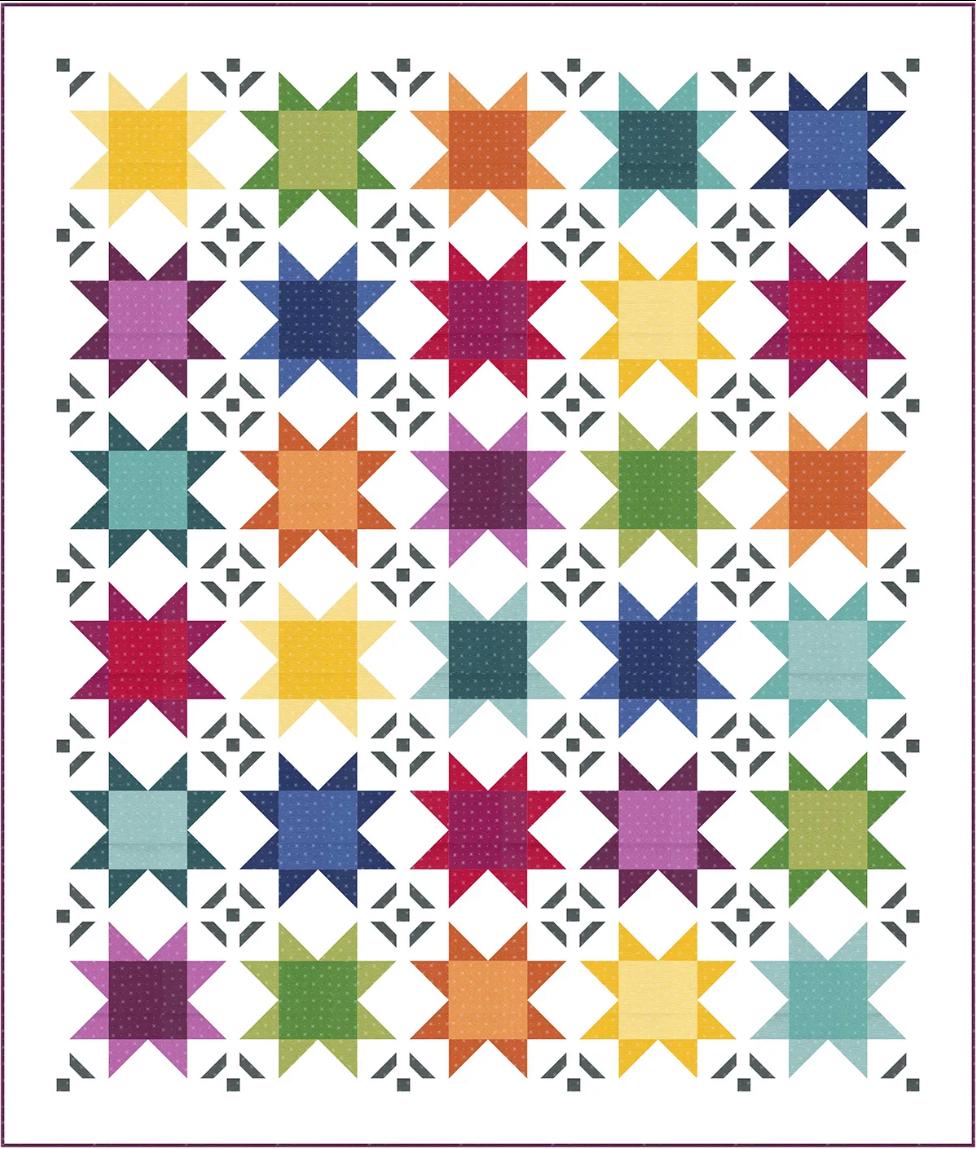 A Bright Corner Romance Quilt Pattern - quilt pattern - yardage pattern