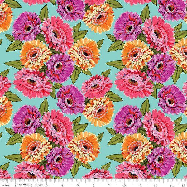 IN STOCK Zinnias Floral Fabric Jelly Roll – Riley Blake 2.5" Strips