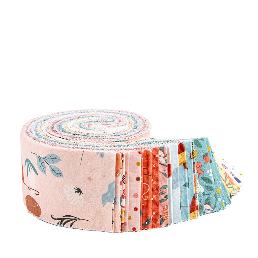 IN STOCK Riley Blake Thimbelina Rolie Polie - 2.5 inch strips - quilting jelly rolls - floral jelly roll - fall fabric