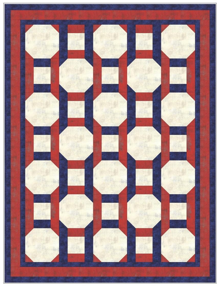 Fabric Cafe Chain Reaction Pattern  3 Yard Quilt Pattern - Chain Reaction Pattern - Quilt Pattern - Fabric Cafe Pattern - 3 yard quilts