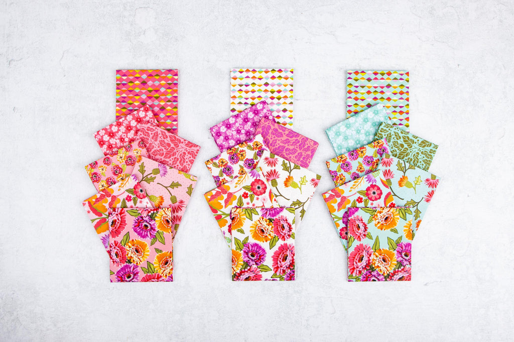 IN STOCK Zinnias Floral Fabric Jelly Roll – Riley Blake 2.5" Strips