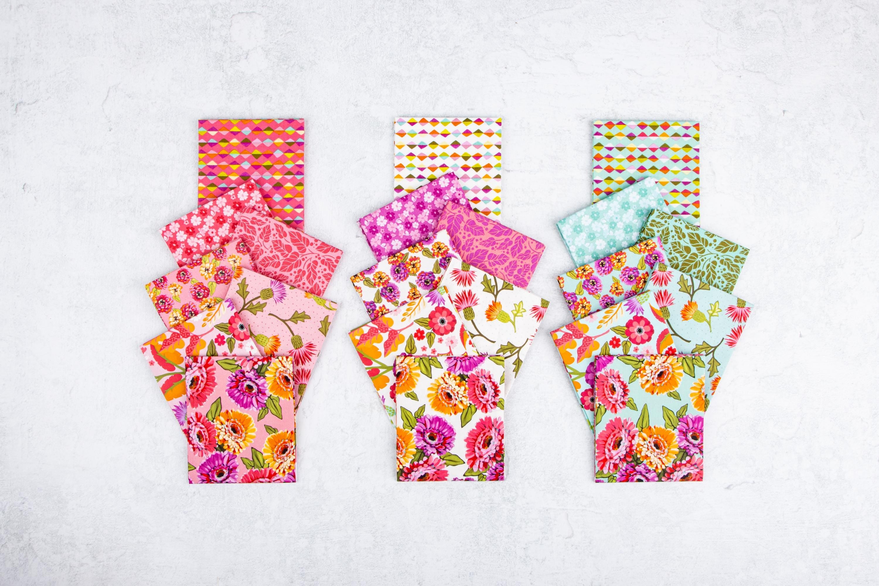 IN STOCK Zinnias Floral Fabric Jelly Roll – Riley Blake 2.5" Strips