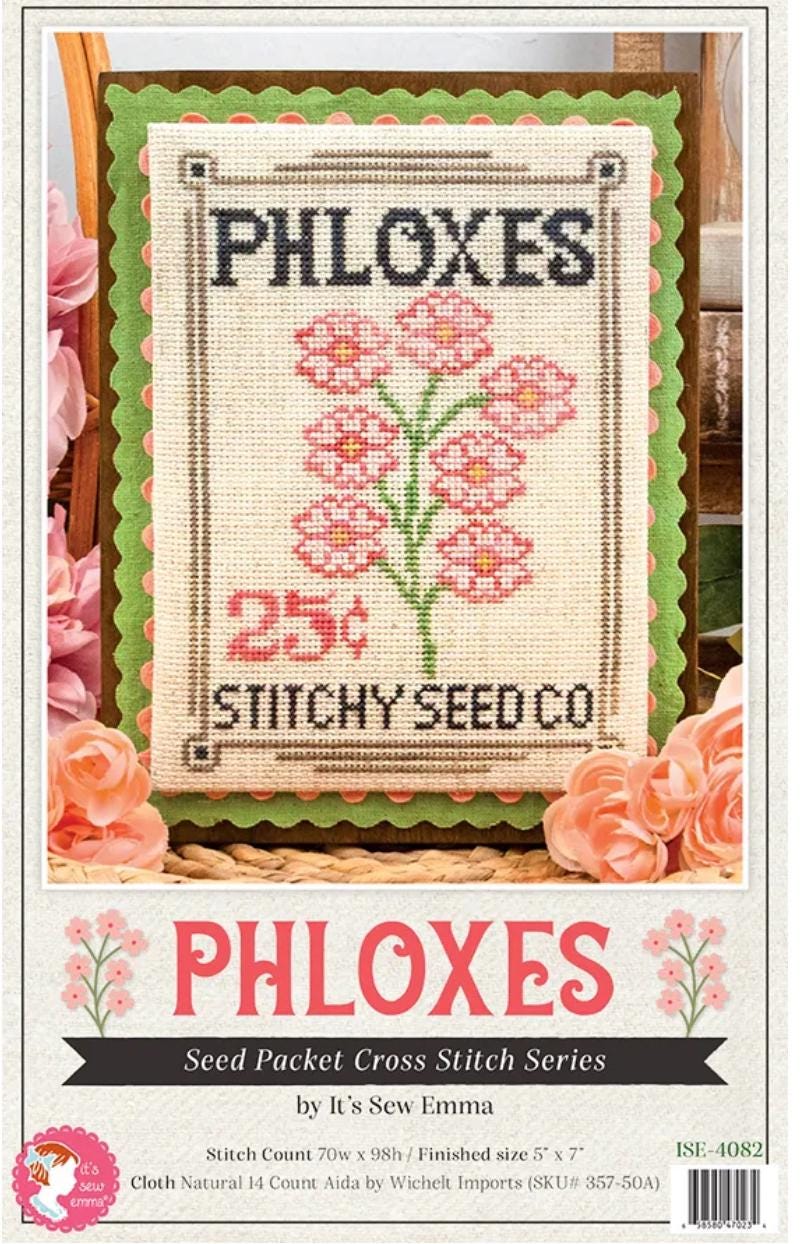 Phloxes Seed Packet Cross Stitch Pattern by It's Sew Emma