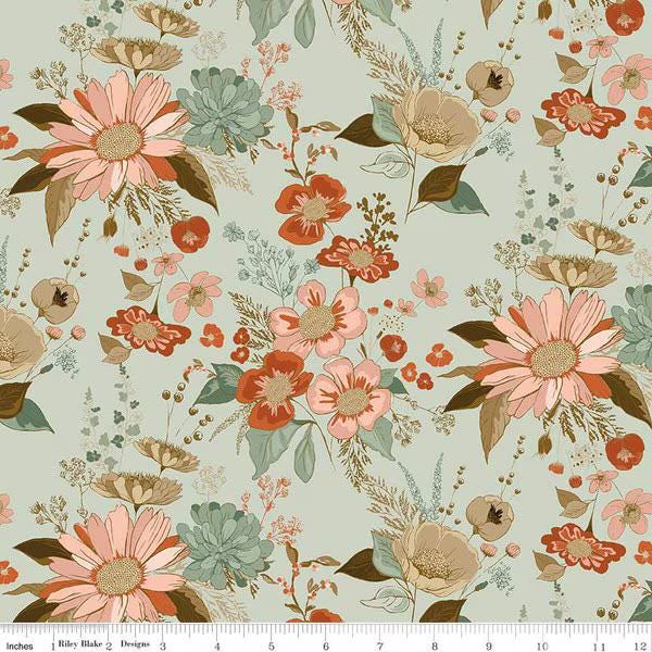 IN STOCK Riley Blake Morning Latte Fat Quarter Bundle - floral fabric - floral Fat Quarters - Riley Blake fat quarter Bundle -