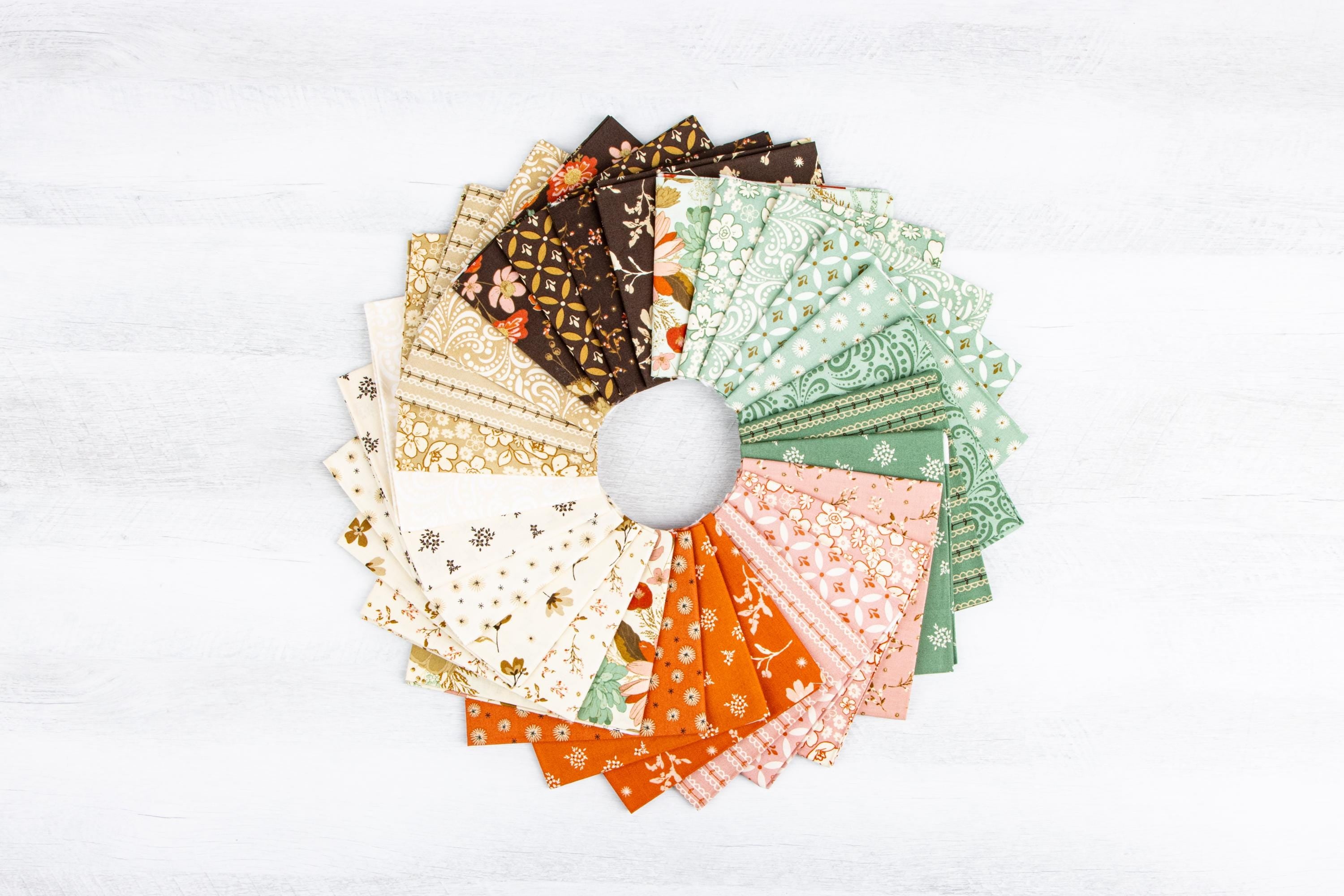 IN STOCK Riley Blake Morning Latte Fat Quarter Bundle - floral fabric - floral Fat Quarters - Riley Blake fat quarter Bundle -