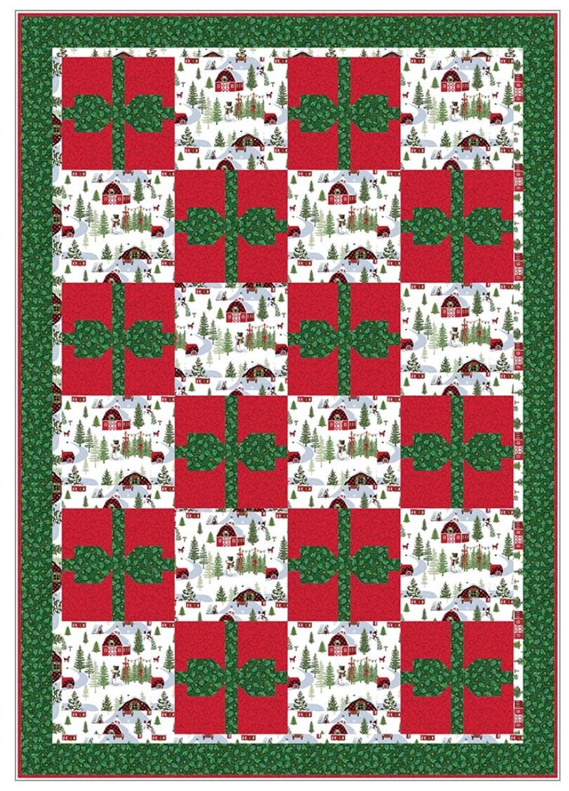 Fabric Cafe Pretty Packages Pattern 3 Yard Quilt Pattern - Quilt Pattern - Fabric Cafe Pattern