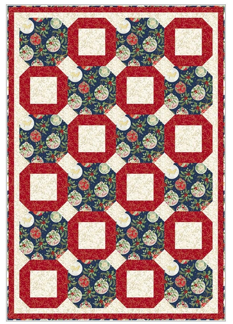 Fabric Cafe Dimensions Pattern 3 Yard Quilt Pattern - Quilt Pattern - Fabric Cafe Pattern