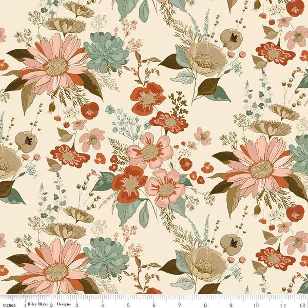 IN STOCK  Riley Blake Morning Latte Mini Fat Quarter Bundle - floral fabric - floral Fat Quarters - Riley Blake fat quarter Bundle -