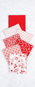 PREORDER Riley Blake Radiant Ruby Mini Fat Quarter Bundle - floral fabric - floral Fat Quarters -