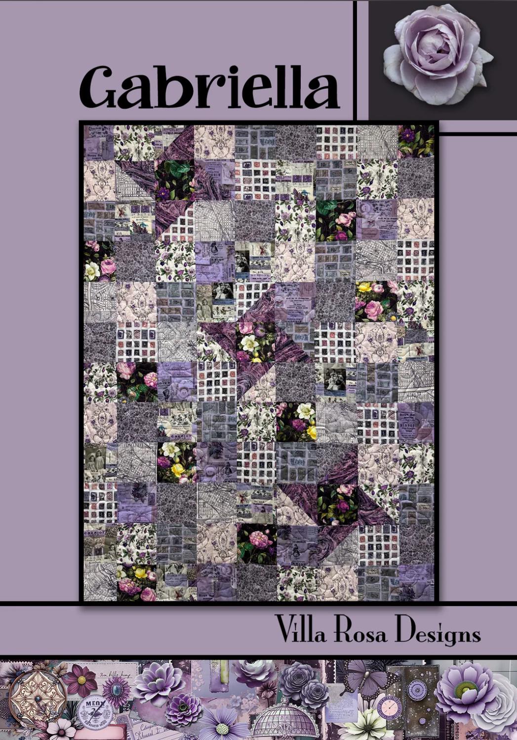 Villa Rosa Designs Gabriela pattern - fat quarter quilt pattern - villa rosa - layer cake pack pattern - fat quarter pattern