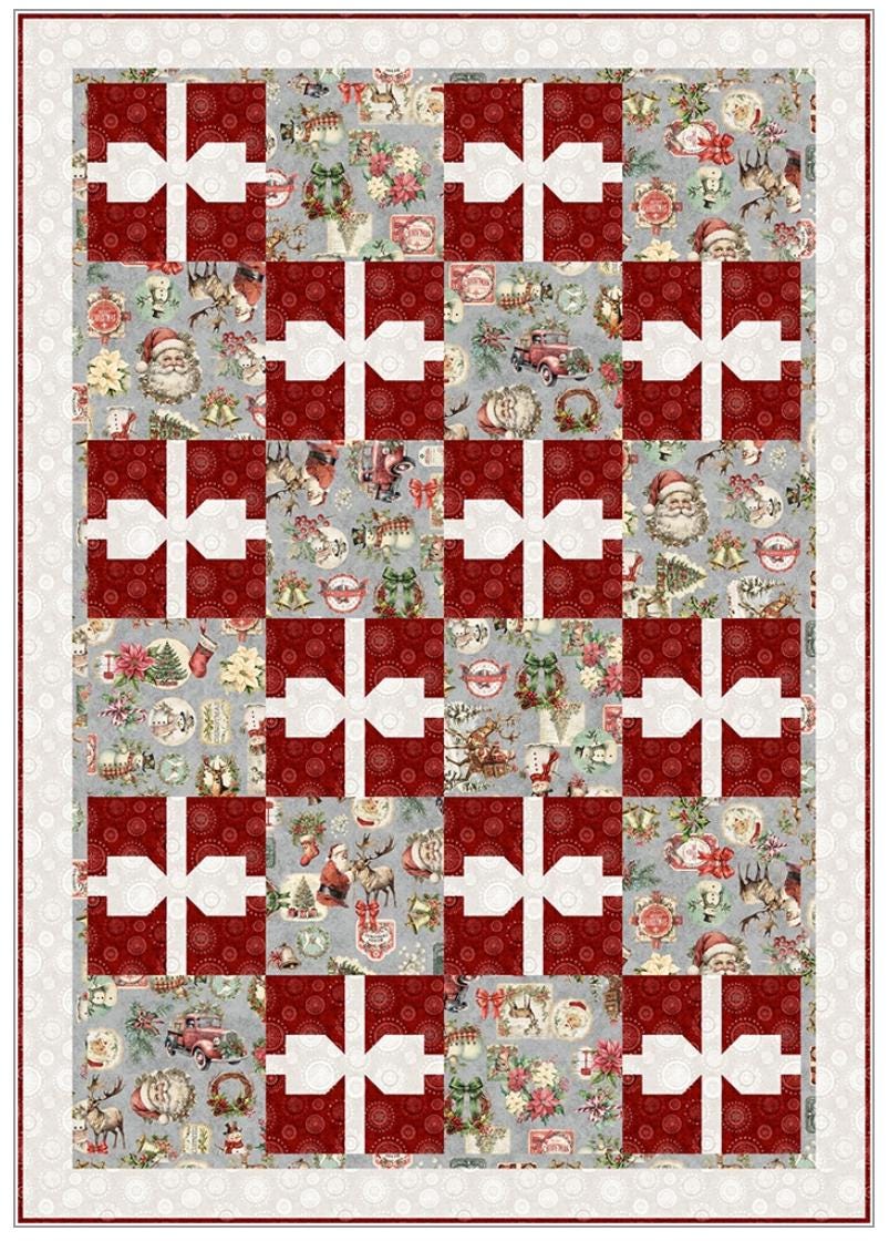 Fabric Cafe Pretty Packages Pattern 3 Yard Quilt Pattern - Quilt Pattern - Fabric Cafe Pattern