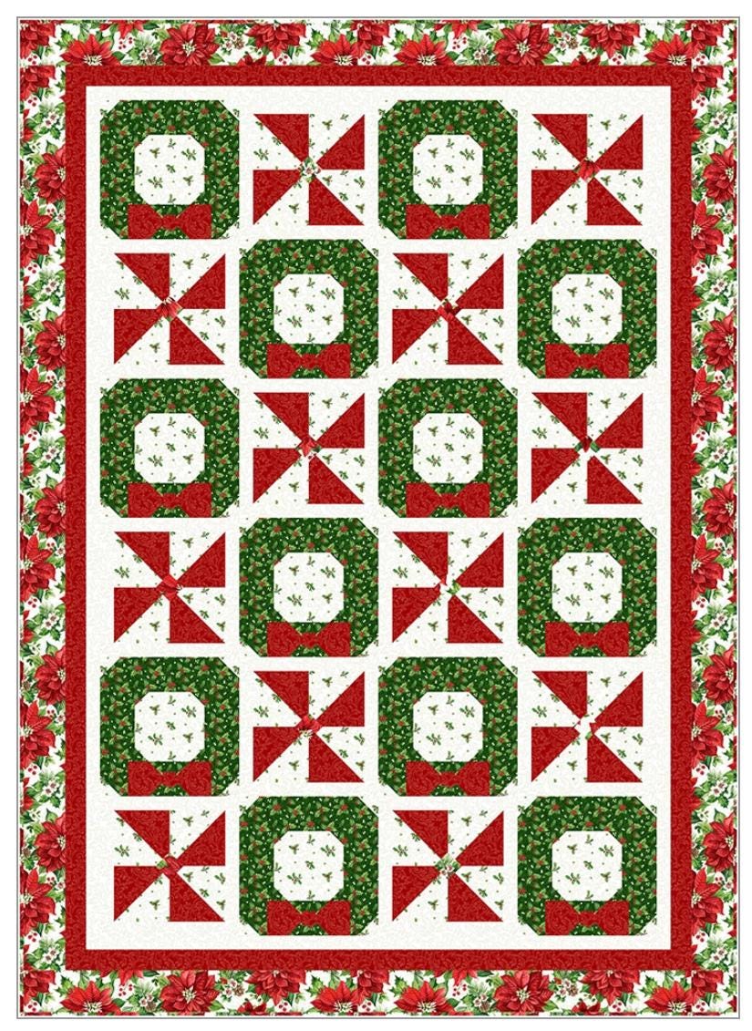Fabric Cafe Holiday Charm Pattern  3 Yard Quilt Pattern - Christmas Pattern - Quilt Pattern - Fabric Cafe Pattern - 3 yard quilts