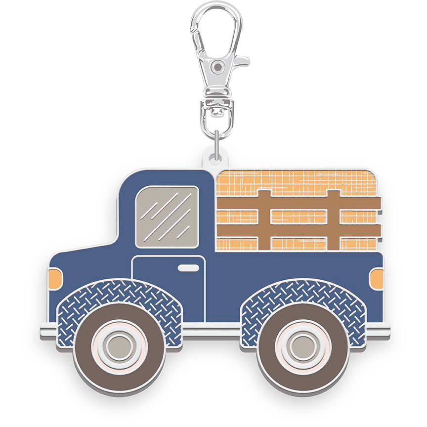 IN STOCK Lori Holt Farmer’s Daughter Enamel Happy Charm Haulin’ Hay Truck - Bag Charm - Lori Holt
