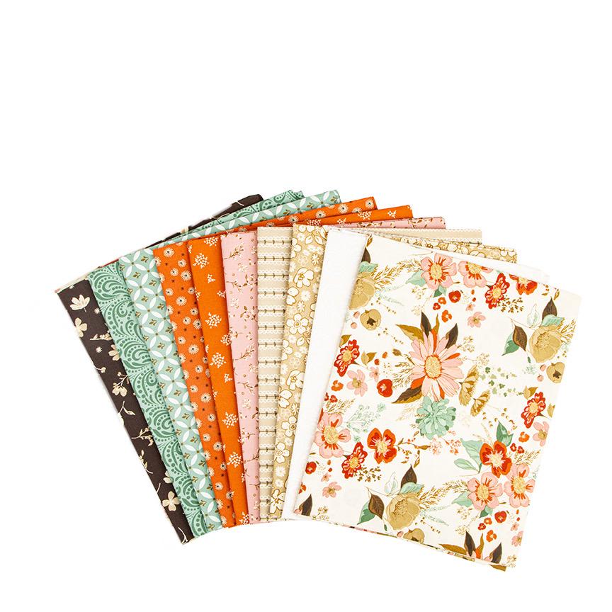 IN STOCK  Riley Blake Morning Latte Mini Fat Quarter Bundle - floral fabric - floral Fat Quarters - Riley Blake fat quarter Bundle -