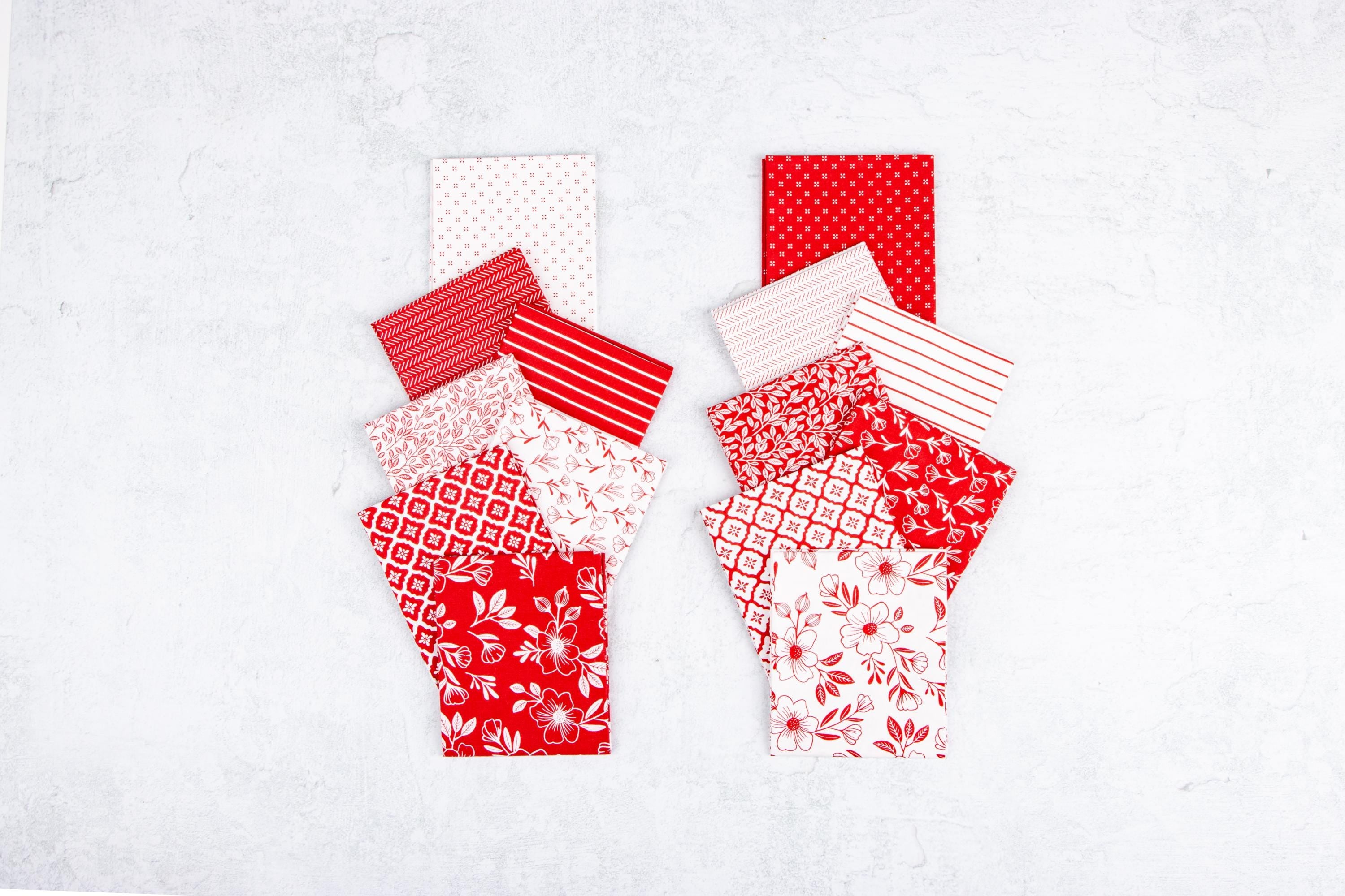 PREORDER Riley Blake Radiant Ruby Fat Quarter Bundle - floral fabric - floral Fat Quarters -