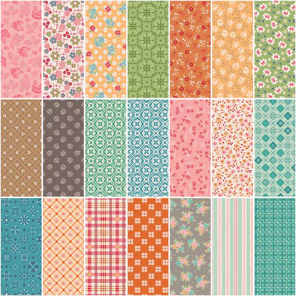 IN STOCK Riley Blake Lori Holt Farmer’s Daughter Rolie Polie - 2.5 inch strips - quilting jelly rolls - vintage jelly roll-