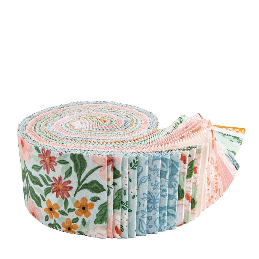 IN STOCK  Riley Blake Sweet Cotton Tales Rolie Polie - 2.5 inch strips - quilting jelly rolls - floral jelly roll - fall fabric