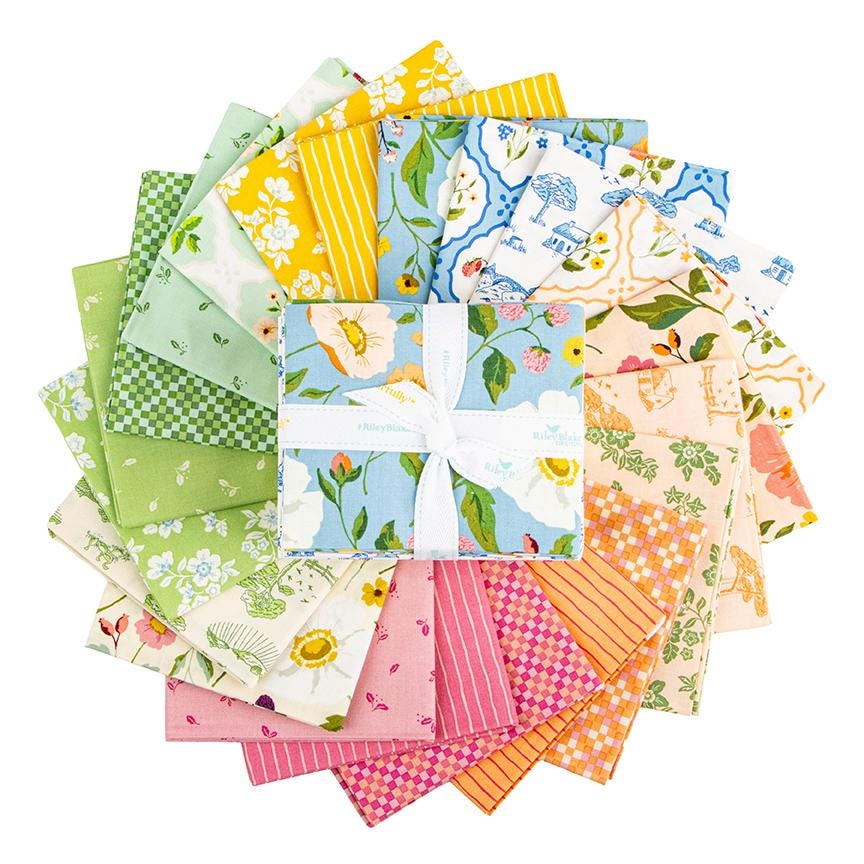 PREORDER Riley Blake Virginia Rose Fat Quarter Bundle - Floral Fabric - Spring Fabric