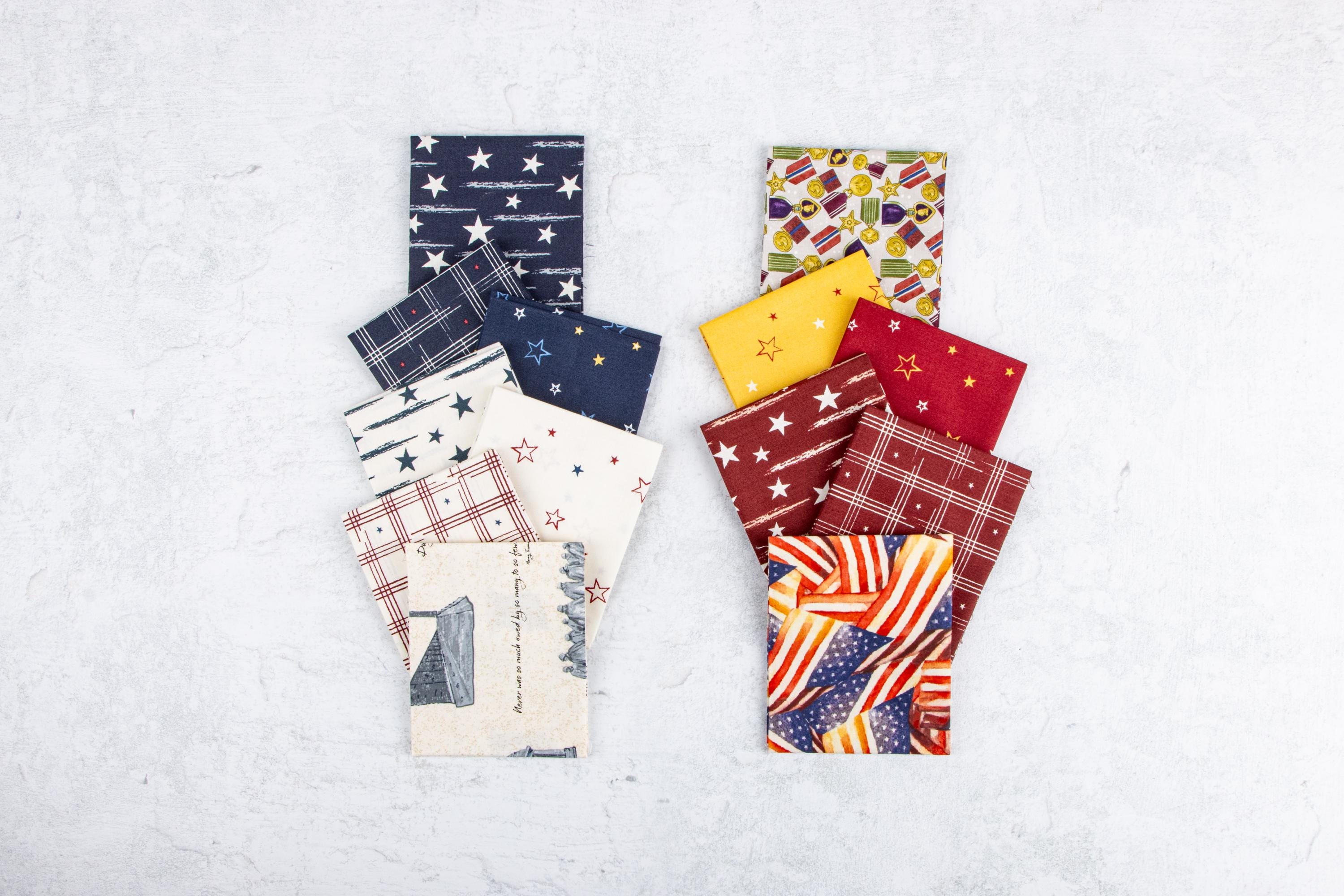 PREORDER Riley Blake American Honor Fat Quarter Bundle - Military fabric - patriotic Fat Quarters - Riley Blake fat quarter Bundle -