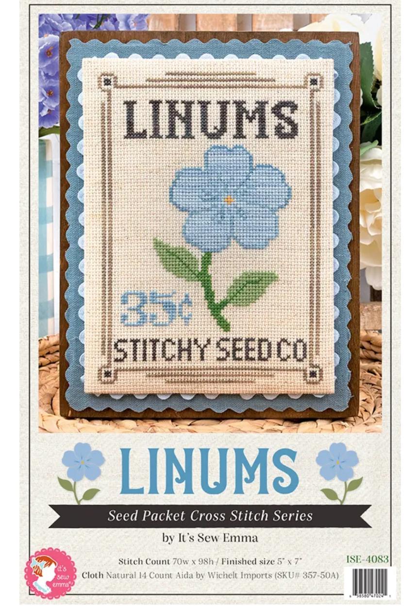 Linums Seed Packet Cross Stitch Pattern by It's Sew Emma