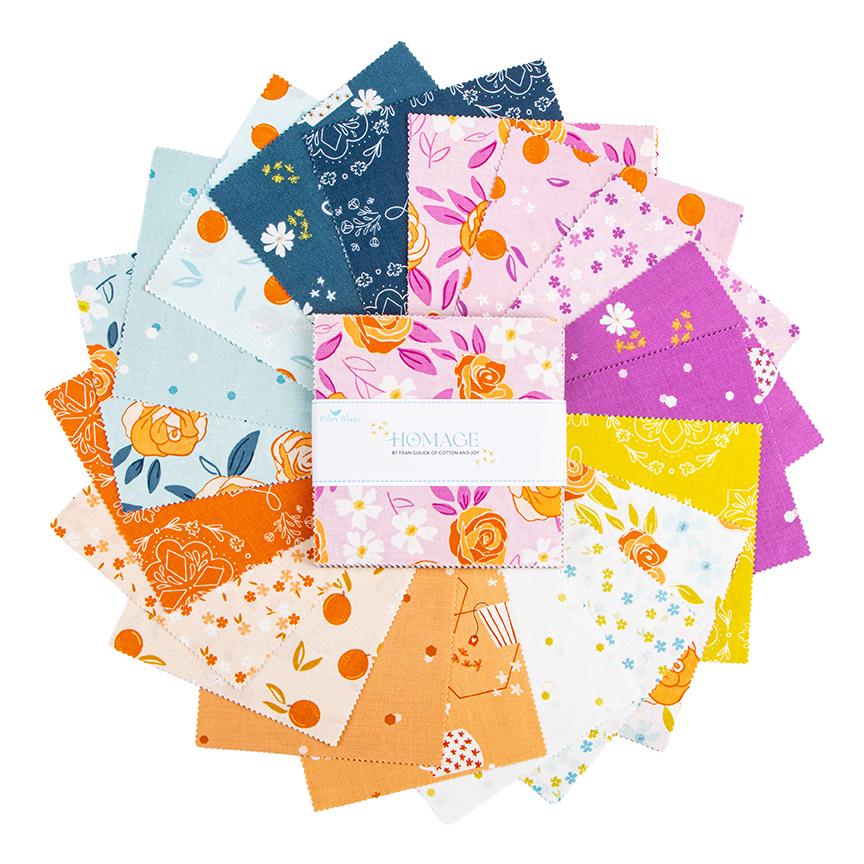IN STOCK Riley Blake Homage 5" Stacker - Floral Fabric Charm Pack