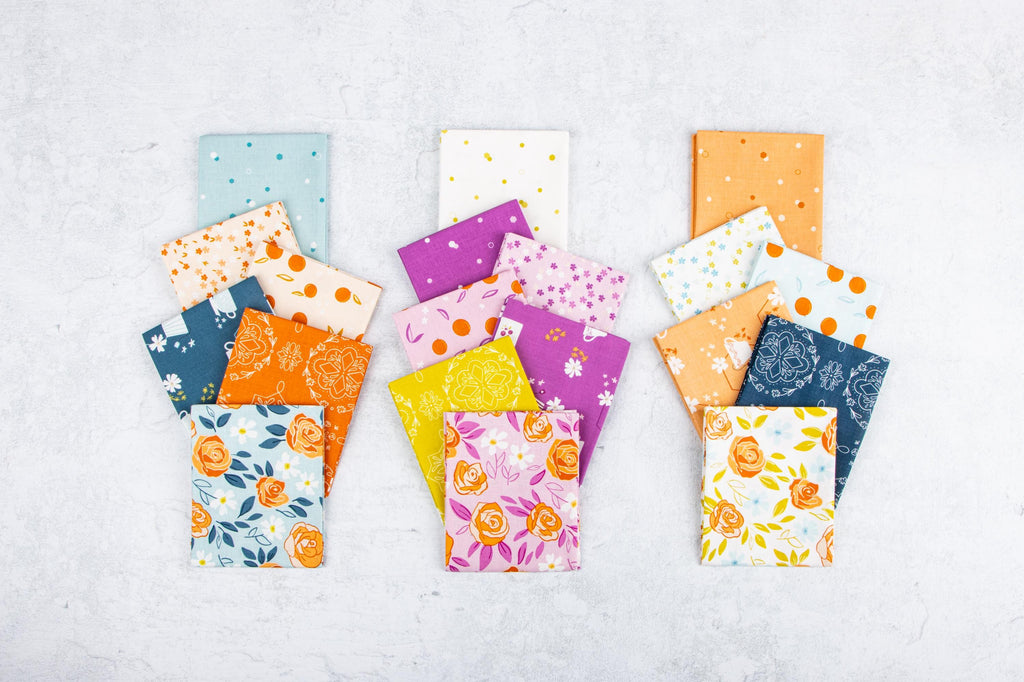 PREORDER Riley Blake Homage Rolie Polie - 2.5 inch strips - quilting jelly rolls - floral fabric - spring fabric