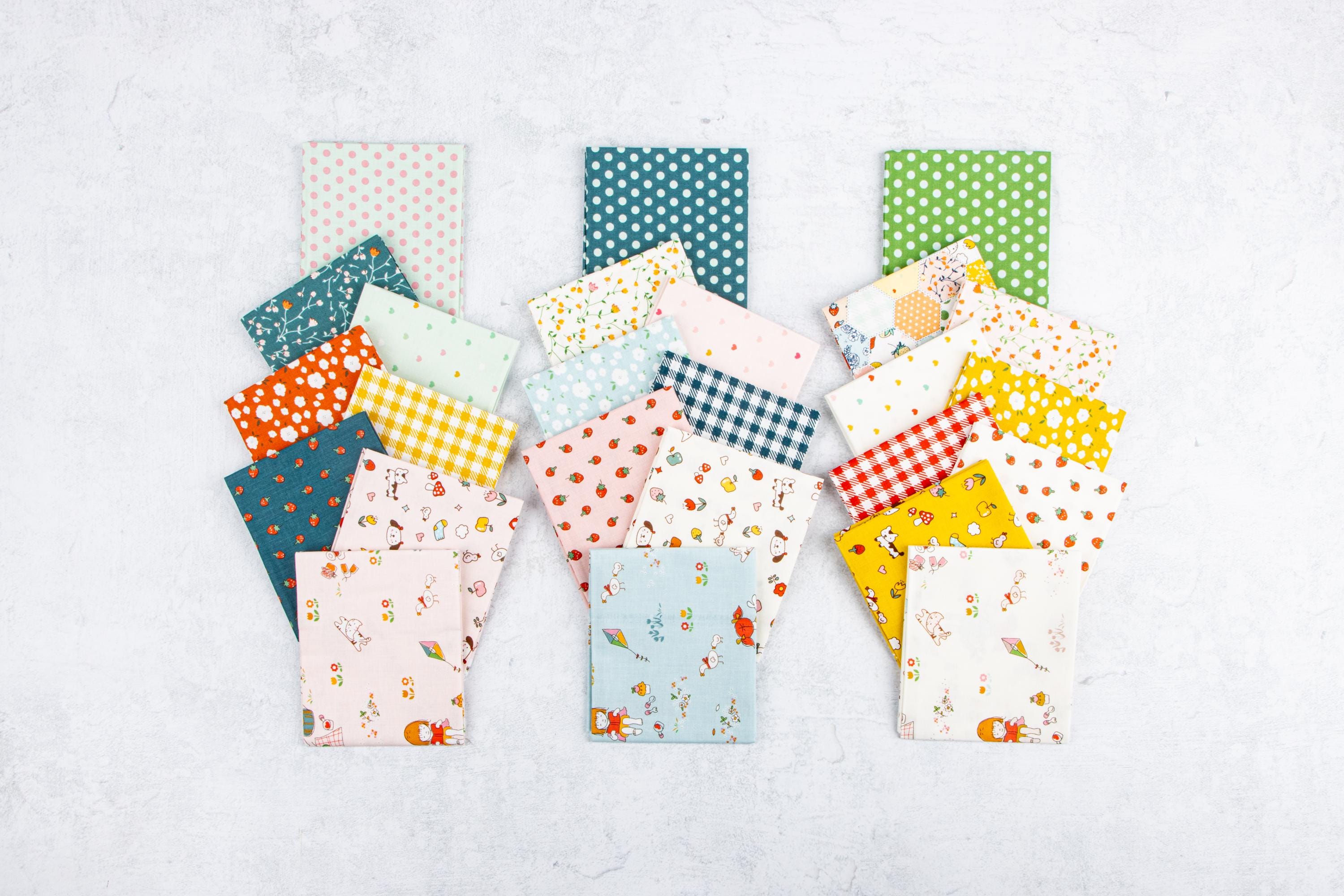 PREORDER Riley Blake Minki Kim Serendipity 2 Fat Quarter Bundle - Easter fabric - Spring Fat Quarters -