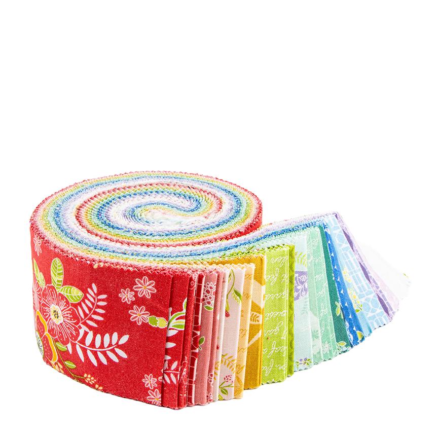 IN STOCK Riley Blake Awakening  Rolie Polie - 2.5 inch strips - quilting jelly rolls - floral jelly roll- floral fabric - spring