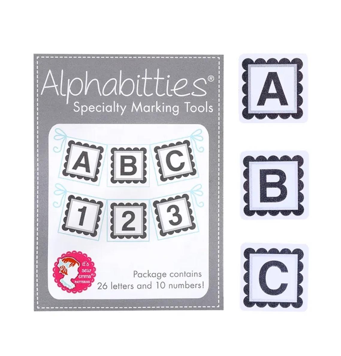 IN STOCK Gray Alphabitties Specialty Marking Tools It's Sew Emma