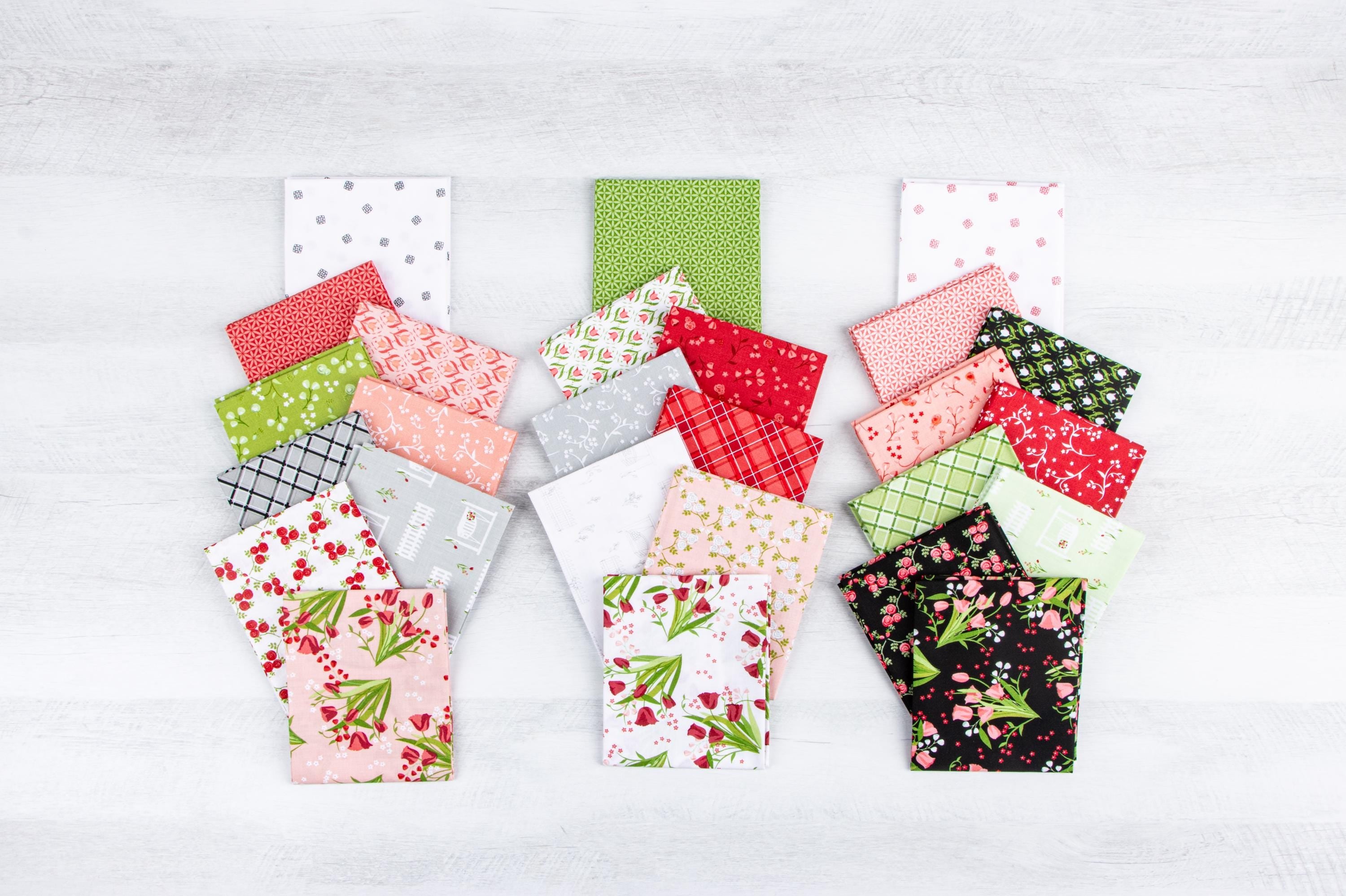 PREORDER Riley Blake Front Porch Fat Quarter Bundle - floral fabric - spring fabric
