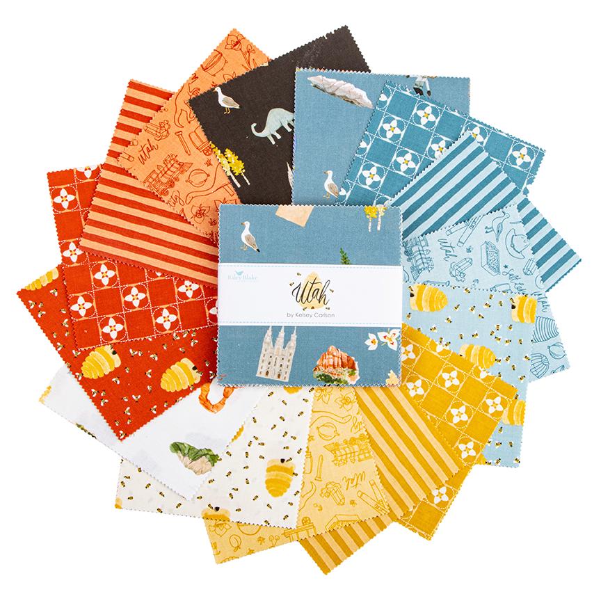 PREORDER  Riley Blake Utah 5" Stacker - cotton Fabric Charm Pack - Riley Blake Charm Pack