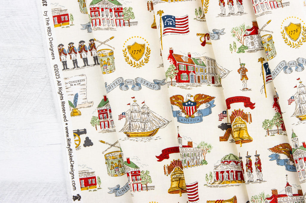 PREORDER Riley Blake Independence Fat Quarter Bundle - patriotic fabric