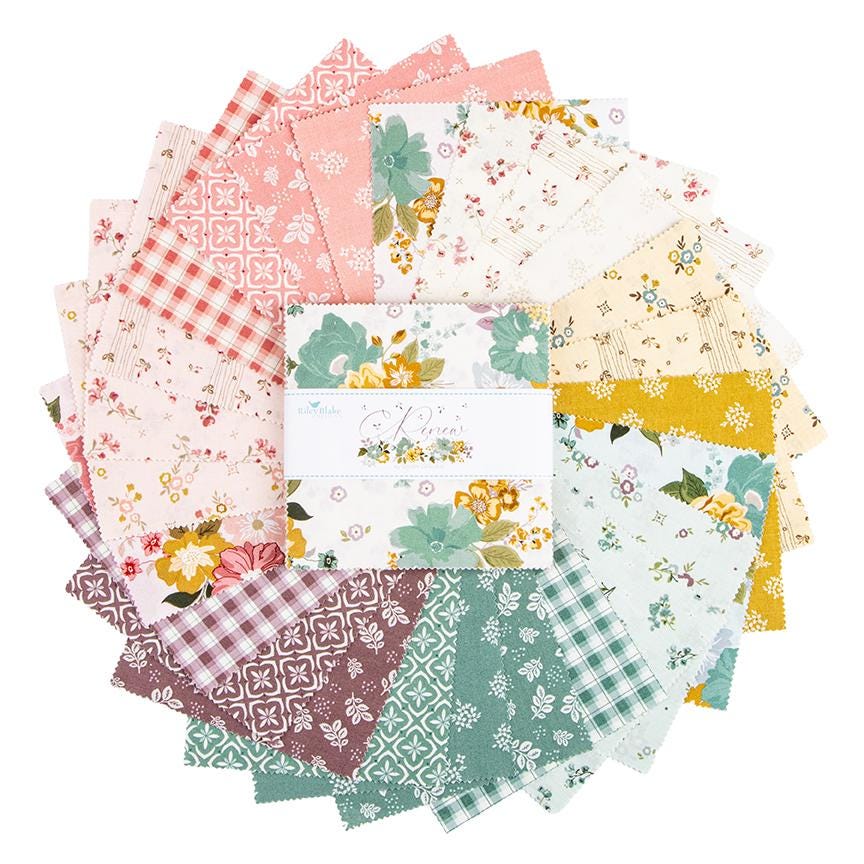 IN STOCK Riley Blake Renew 5” Stacker  - floral charm pack