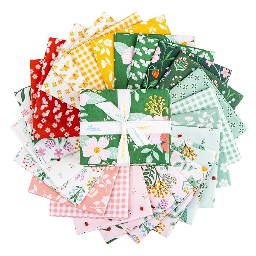 PREORDER Riley Blake Meadow Moments Fat Quarter Bundle - Easter fabric - Spring Fat Quarters -