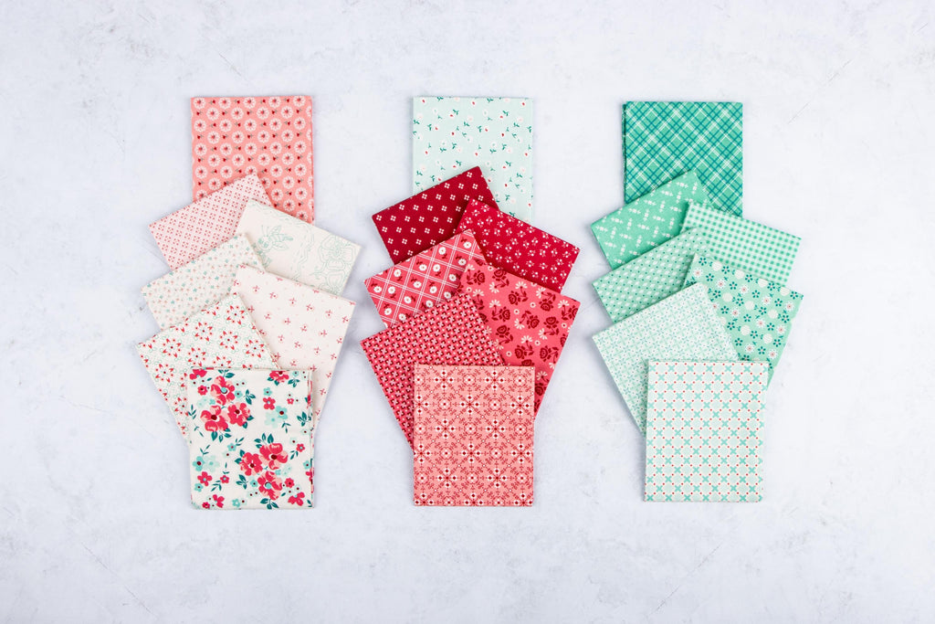 PREORDER Riley Blake Lori Holt Berry and Sage Fat Quarter Bundle - floral fabric -