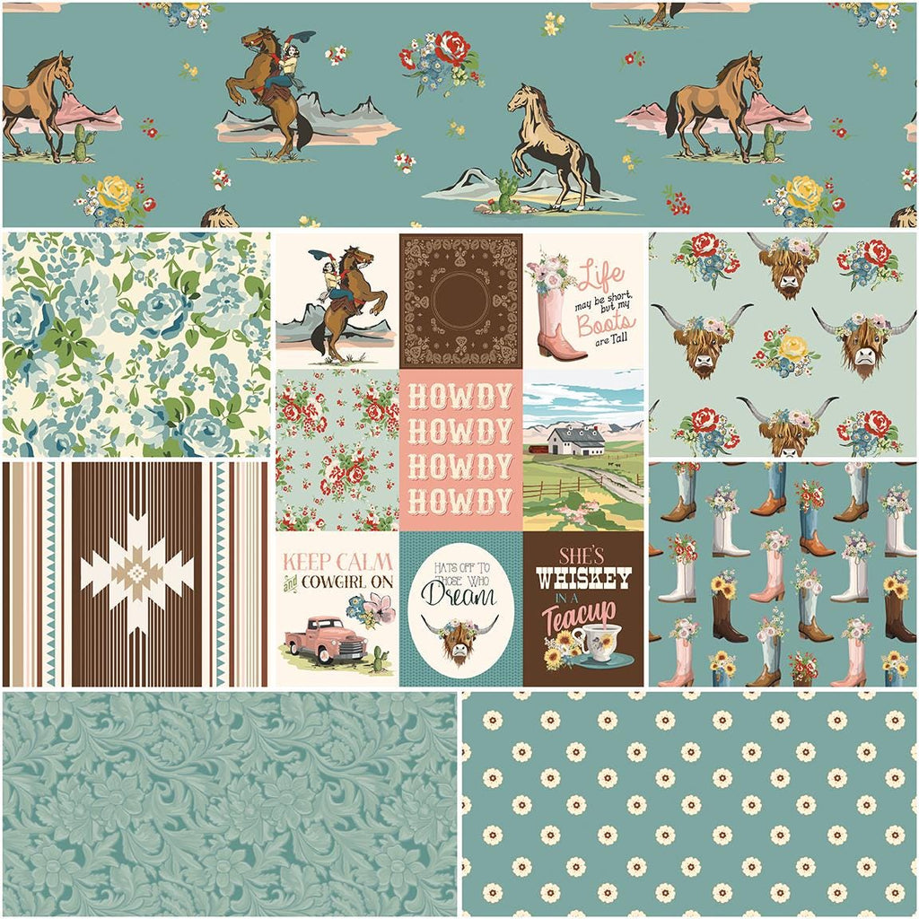 PREORDER Riley Blake Cowgirl 5" Stacker  - kids fabric