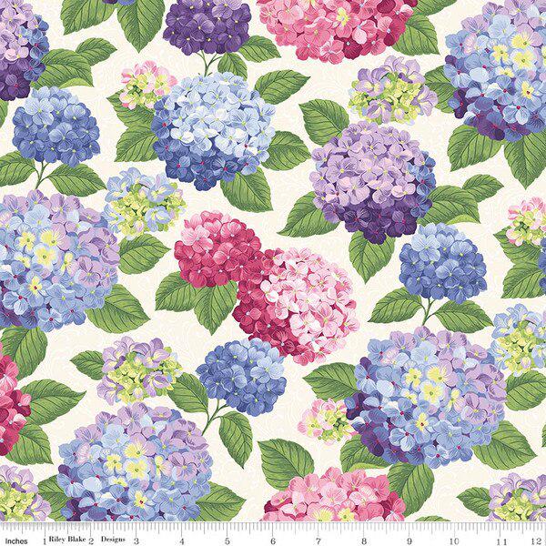 PREORDER Riley Blake Hydrangeas in the Garden layer Cake - 10 ” Stacker - Floral Fabric - Spring Fabric